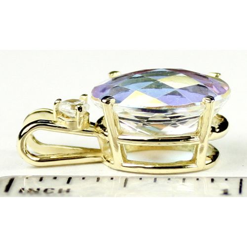 Mercury Mist Topaz, 14KY Gold Pendant, P019