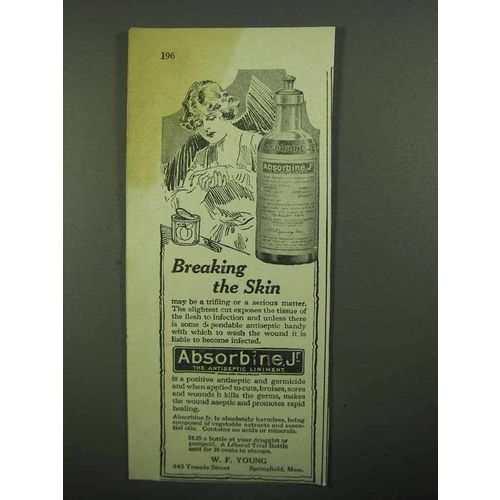 1920 Absorbine Jr. Ad - Breaking the Skin