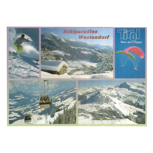 WESTENDORF, TIROL, AUSTRIA unused postcard multiview. 1995 #