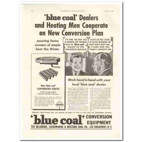 DELAWARE LACKAWANNA WESTERN COAL COMPANY 1942 Conversion vintage ad