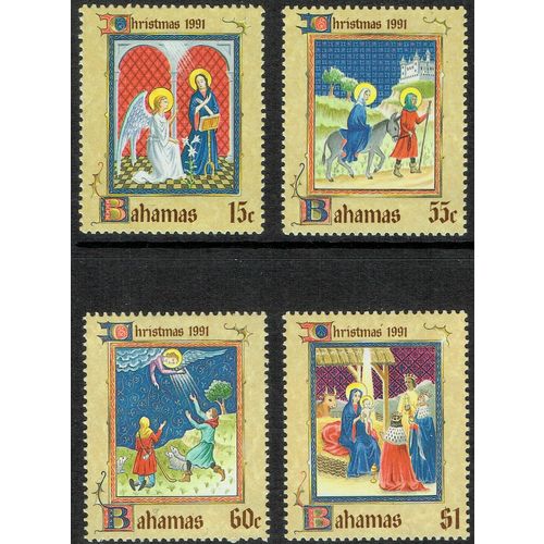 Bahamas 1991 Christmas set 4v SG919-922 UM