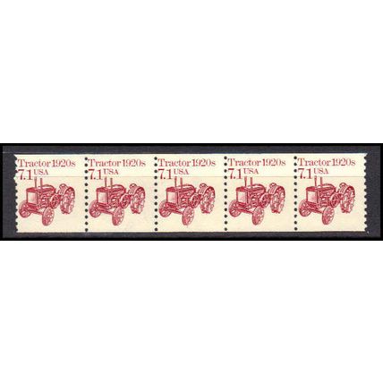 2127 7.1c Tractor Barely Clears MNH Dry Gum PNC 1/5 X0669