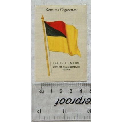 1938 Kensitas Cigarette Silk, British Empire, State of Negri-Sembilan Ensign