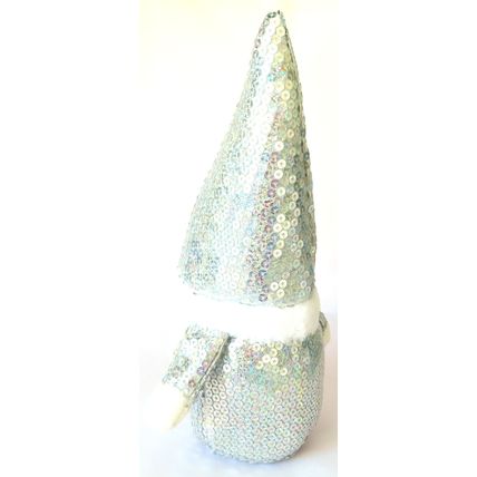 Christmas Gonk Silver Sequins 26 CM