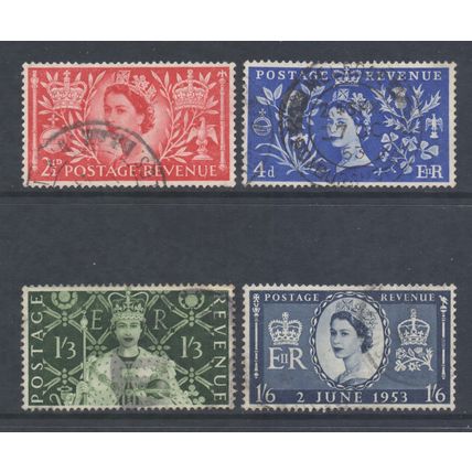 GB Scott 313/316 - SG532/535, 1953 Coronation Set used