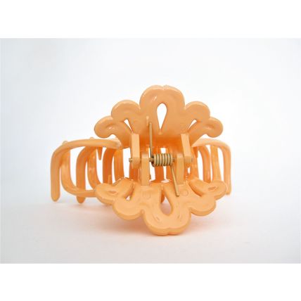 Large peach orange acrylic hair claw clip for medium thick hair
