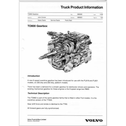 Volvo Trucks Power Transmission Product Information 1998 2003 PDF