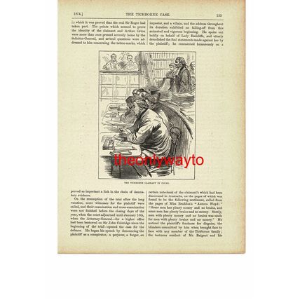 Tichborne Claimant In Court, Legal History, Book Illustration (Print), c1895