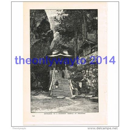 Entrance to Buddhist Temple at Nagasaki, Japan, c1907