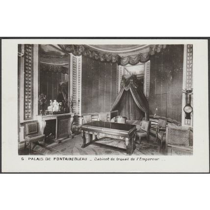Cabinet de Travail de l'Empereur, Palais de Fontainebleau, c.1930 - Photo CPA