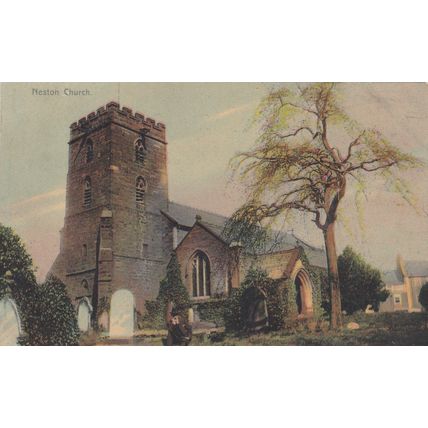 A298 NESTON CHURCH. BIRKENHEAD DUPLEX POSTMARK