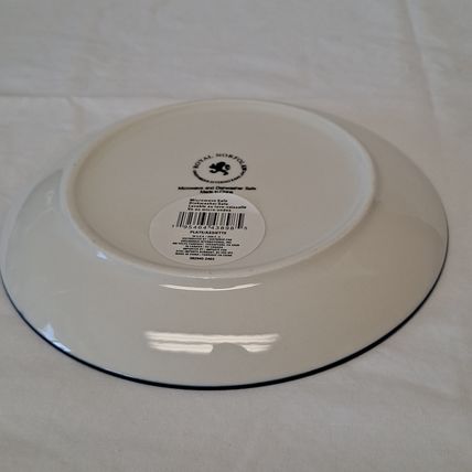 NEW Lot 4 Royal Norfolk BLUE BURST 7 1/2" Salad PLATES Spiral Tie Dye Serving