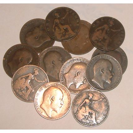 Great Britain/UK 1902 - 1910 - King Edward VII Bronze Pennies - Select the Date