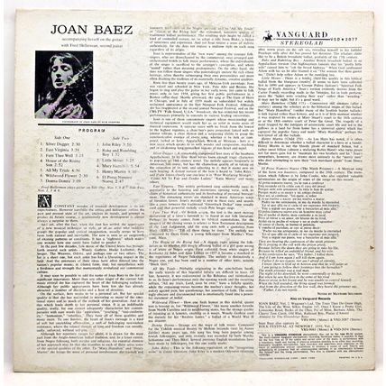 Joan Baez "Self Titled" Joan Baez 1960 LP Vinyl Record Album Vintage (P4)