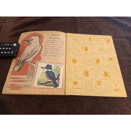 Little Golden Book Bird Stamps By Kathleen Daly B Edition VG/FN Shape 1949