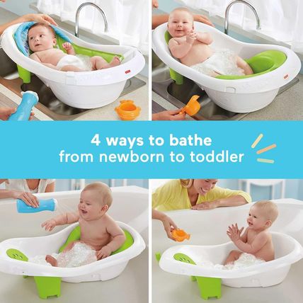 Fisher-Price Baby to Toddler Bath 4-In-1 Sling ‘N Seat Tub with Removable Infant