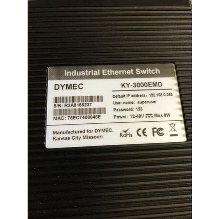 NEW DYMEC KY-3000EMD, MANAGED INDUSTRIAL ETHERNET SWITCH ,KY3000EMD,BJ