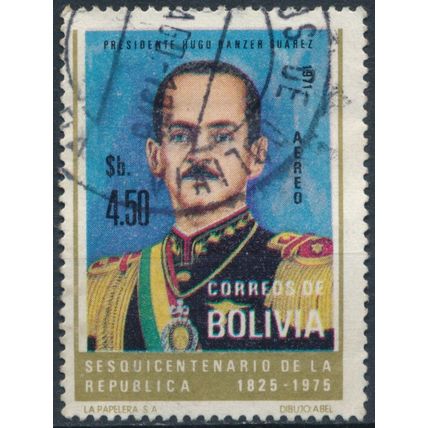Pres. Hugo Banzer Suarez: 4.50p - Bolivia 1975 - FH - MiNr 886