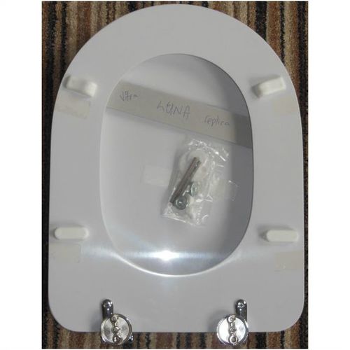 Vitra Luna replica Resin Seat in White + Chrome Hinges