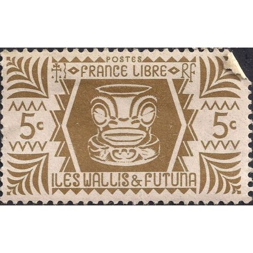 WALLIS AND FUTUNA, Liberation of France, brown 1944, 5c