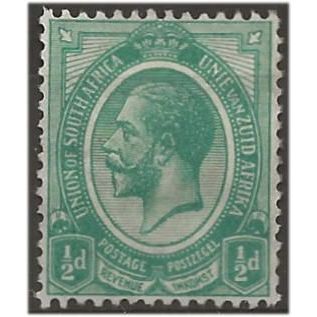 South Africa 1913 SG3 1/2d Green Mounted Mint . .. .