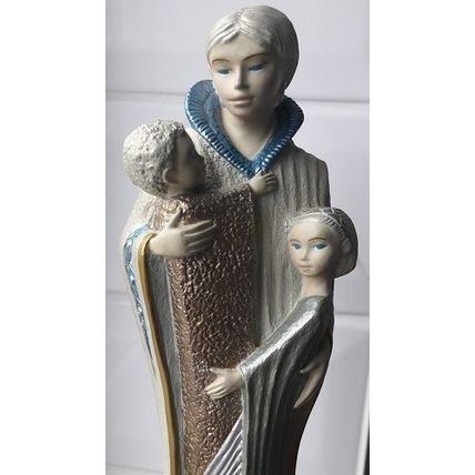 WOMAN WITH CHILDREN Figurine, Ivory Princess, vintage, Shabby Chic, retro