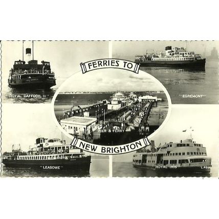Wallasey Corporation FERRIES TO NEW BRIGHTON Postcard (Valentine L.4005)