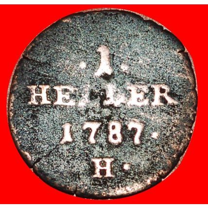 Ⰶ TYPE 1783-1792: FURTHER AUSTRIA★1 HELLER 1787H UNCOMMON! ★LOW START★NO RESERVE