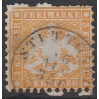 Mi: 22 used 1862 Wurttemberg Cat € 65
