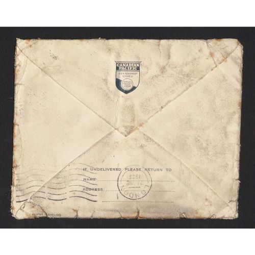 MOROCCO ENVELOPE POSTED TO UK VIA STEAMSHIP LINES1939