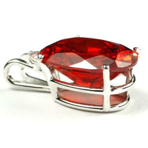 Padparadscha CZ, 925 Sterling Silver Pendant, SP085