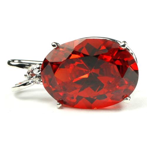 Padparadscha CZ, 925 Sterling Silver Pendant, SP085