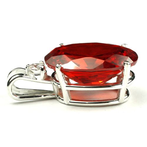 Padparadscha CZ, 925 Sterling Silver Pendant, SP085