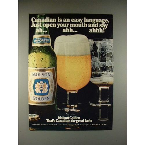 1982 Molson Golden Beer Ad - Canadian Easy Language