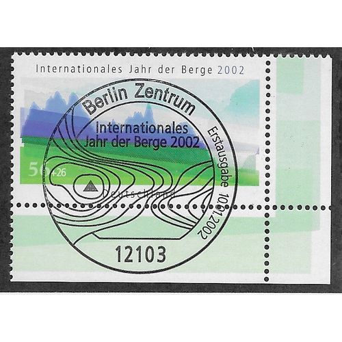 GER 2002 56c+26 'YEAR OF MOUNTAINS' (CORNER MARGIN) FINE USED (EBID 53-930)