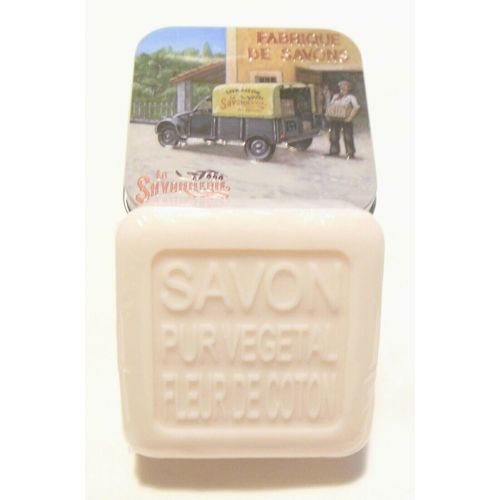 Soap In A Tin Cotton Flower La Savonnerie de Nyons 100g