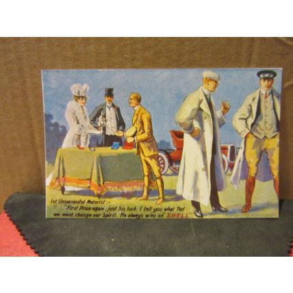 FIRST PRIZE, SHELL MOTOR SPIRIT C. 1910 unused vintage reproduction postcard