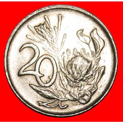 PROTEA FLOWER: SOUTH AFRICA ★ 20 CENTS 1986! LOW START★NO RESERVE