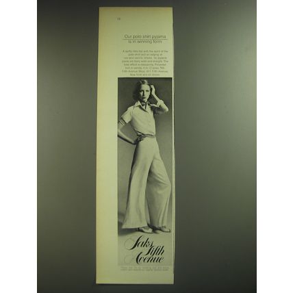 1974 Saks Fifth Avenue Polo Shirt and Pyjama Pants Advertisement