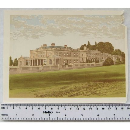Vintage illustration of a large country house