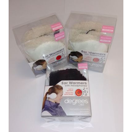 Degrees Cable Knit Audio 3.5mm cable Headphone Ear Warmer - Black