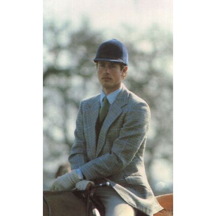 Prince Edward Riding A Horse at Badminton 1981 Royal Postcard