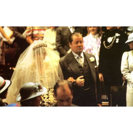 Earl Spencer With Princess Diana Royal Wedding 1981 Postcard