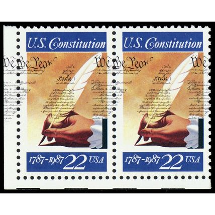 2360, Mint 22¢ HUGE Black Color Shift Error Pair WoW Mint NH - Stuart Katz