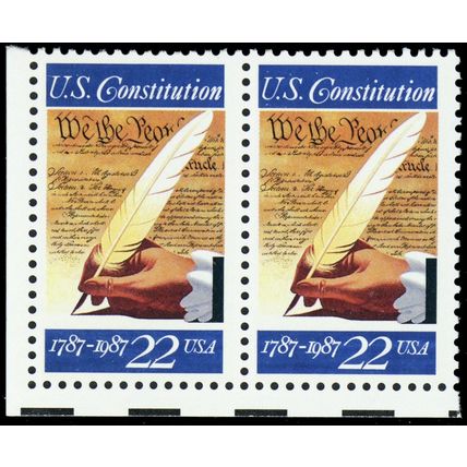 2360, Mint 22¢ HUGE Black Color Shift Error Pair WoW Mint NH - Stuart Katz