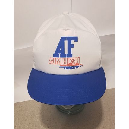 AIR FORCE AIM HIGH RECRUITING ADULT TRUCKER STYLE HAT CAP~NEW~VINTAGE SNAPBACK