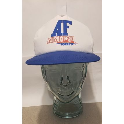 AIR FORCE AIM HIGH RECRUITING ADULT TRUCKER STYLE HAT CAP~NEW~VINTAGE SNAPBACK