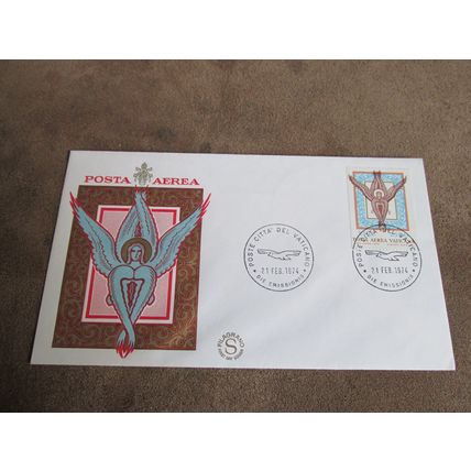 1973 Vatican FDC Postal Cover - Posta Aerea