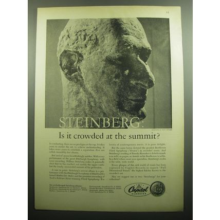 1957 Capitol Records Ad - Steinberg: Is it crowded at the summit?