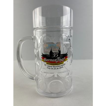 Leinenkugels Oktoberfest German Fest 2015 35th Anniversary Tall Plastic Beer Mug